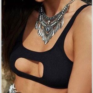 Black Cutout Bikini Top